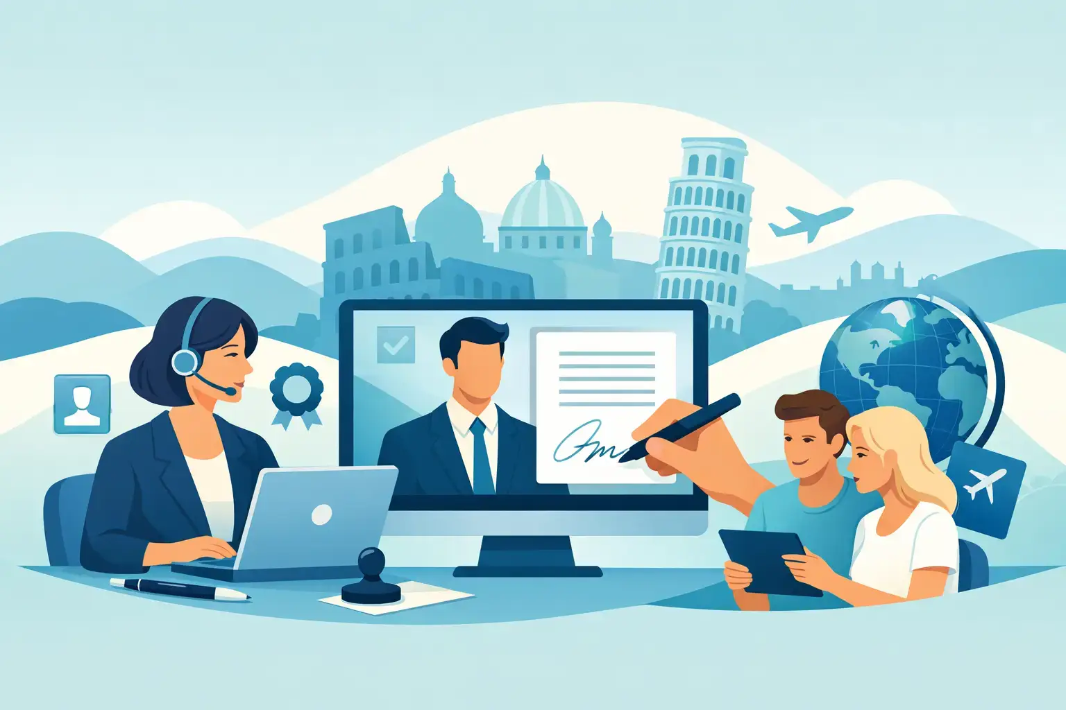 Remote Notary Services in Italy for Foreigners